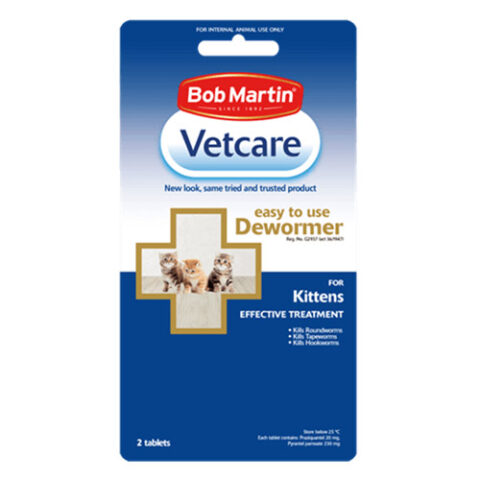 "Bob Martin Vetcare Dewormer For Cats (Kittens) 2 Tablets"