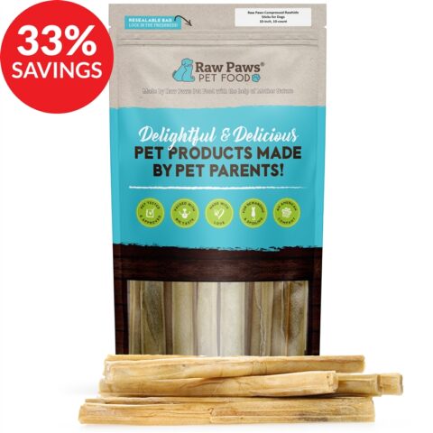 Compressed Rawhide Sticks, 10″ (Bundle Deal)