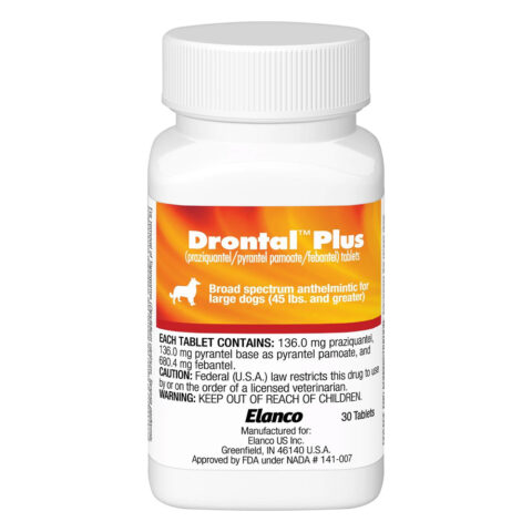 "Drontal Plus For Large Dogs 10 – 35 Kg 2 Tablet"