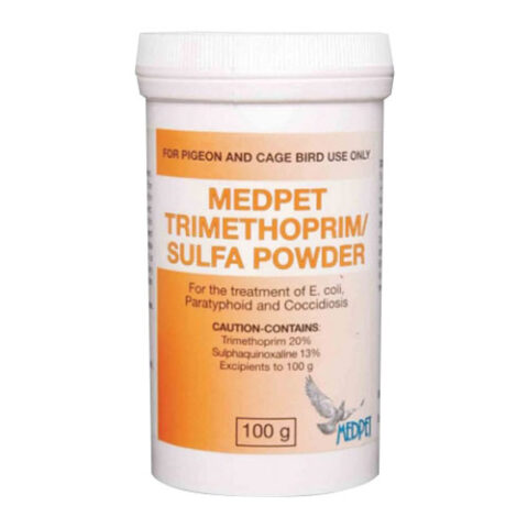 "Trimethoprim Sulfa Powder For Pigeons & Caged Birds 100 Gm"