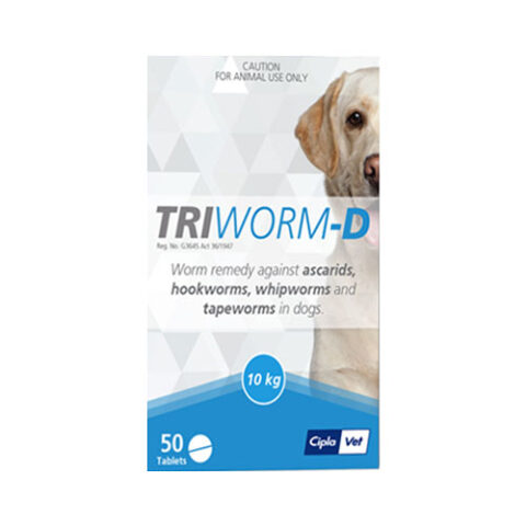 "Triworm-D Dewormer For Dogs 4 Tablets"