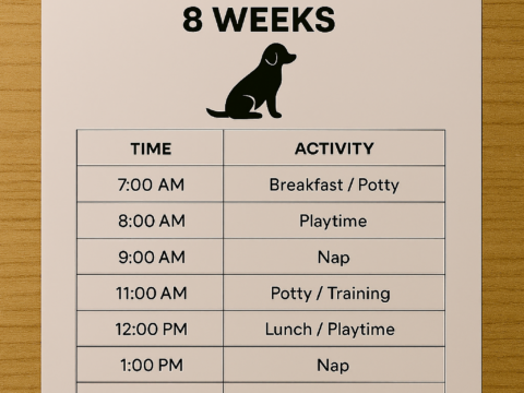 Puppy Schedule 8 Weeks