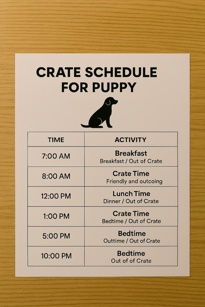 Crate Schedule for Puppy