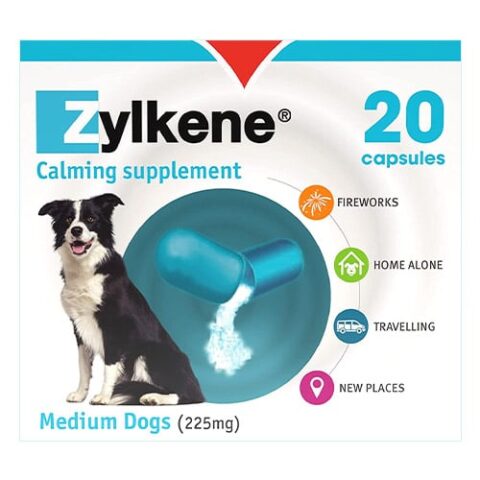 Zylkene Nutritional Supplement For Medium Dogs 225mg 20 Capsules