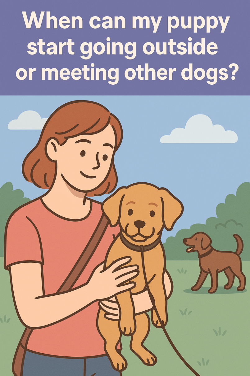 When can my puppy start going outside or meeting other dogs?