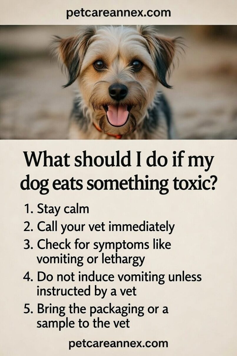 What should I do if my dog eats something toxic?